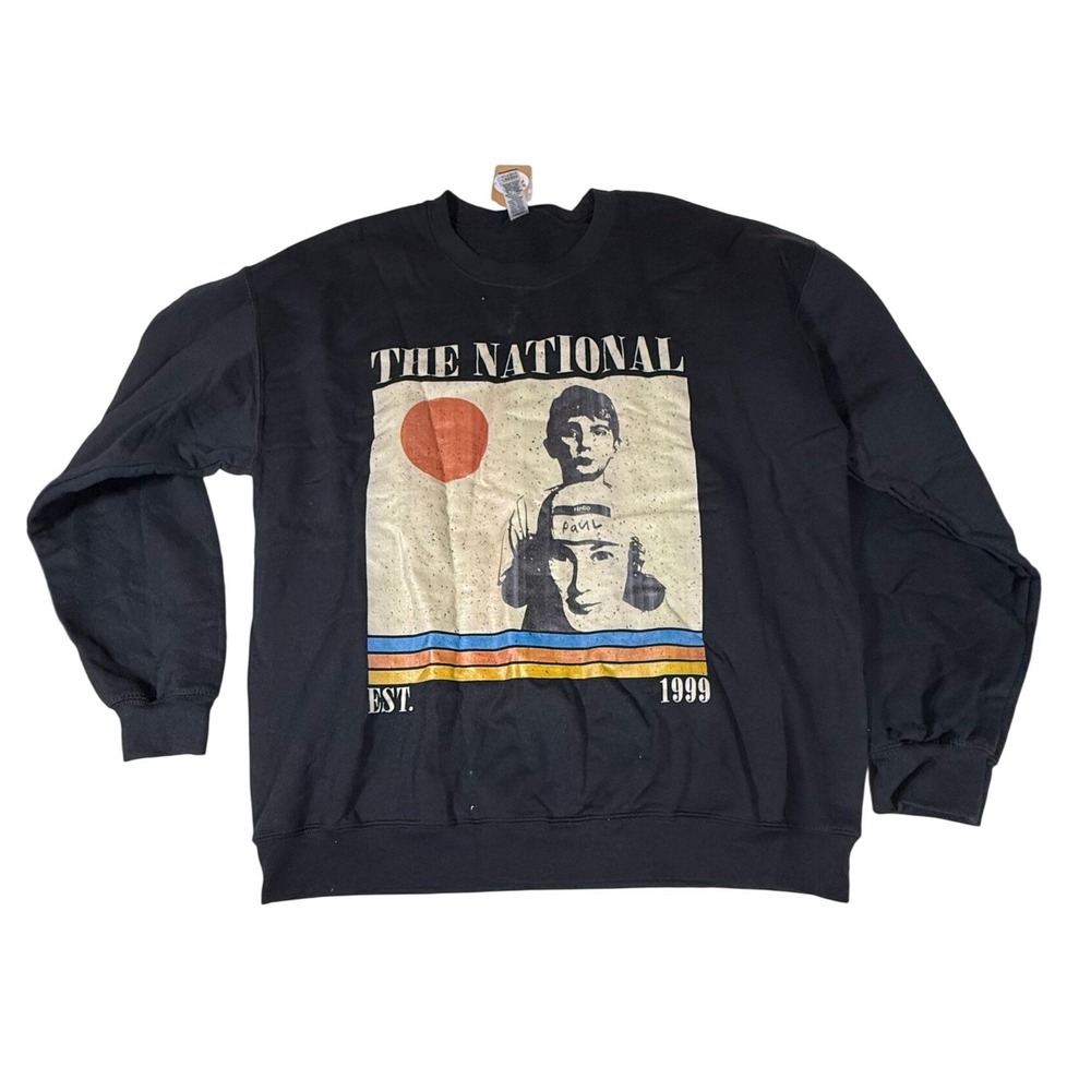 Gildan Heavy Blend The National Band Sweatshirt Mens Large Black Graphic Shirt